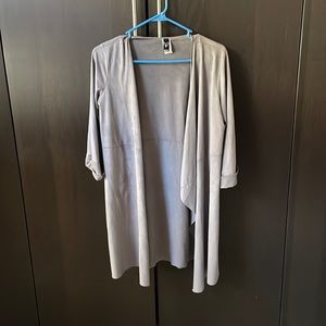 Grey Suede Windsor Long Coat - S